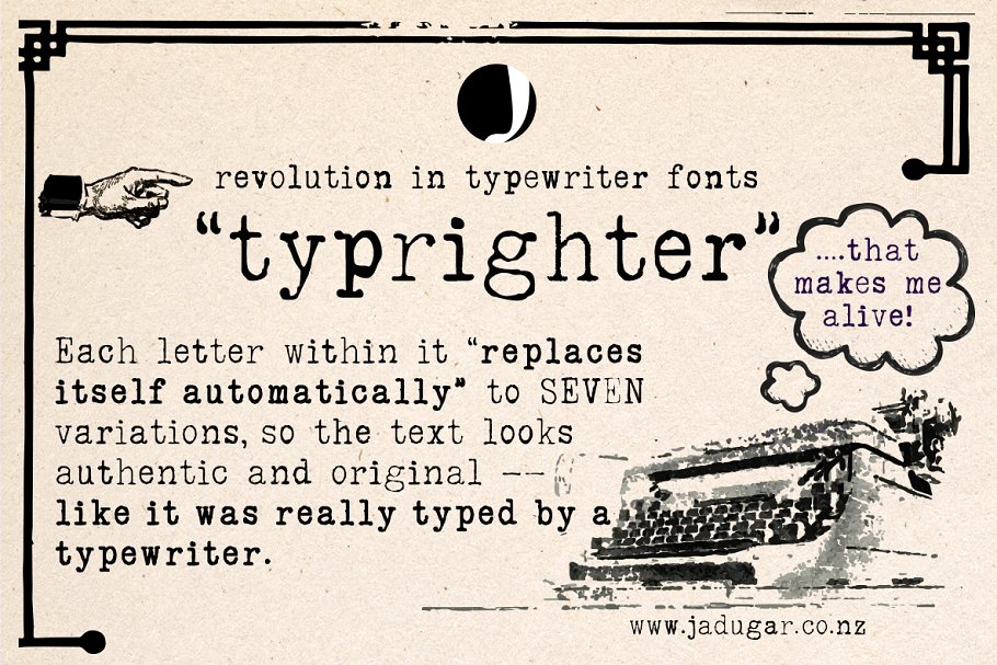 Ejemplo de fuente Typrighter